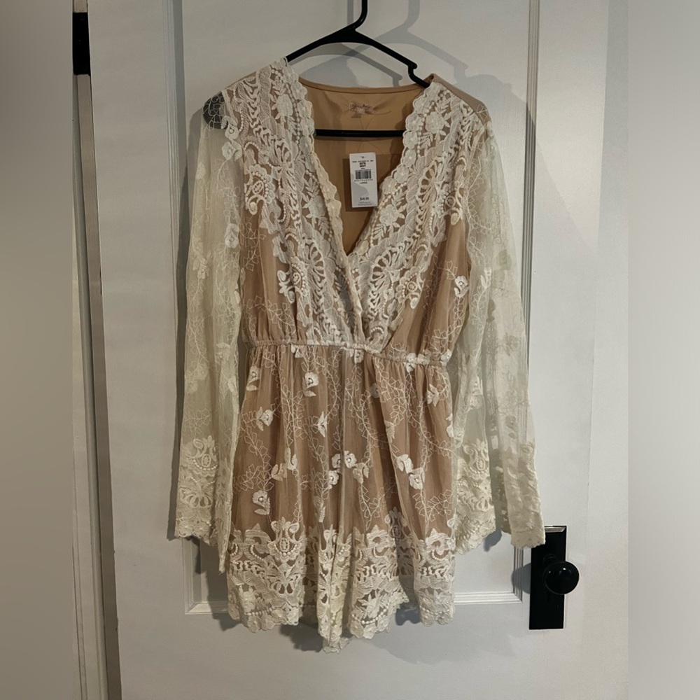 White Lace Romper